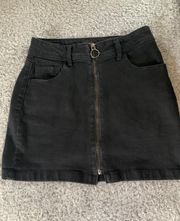 Black Jean Skirt