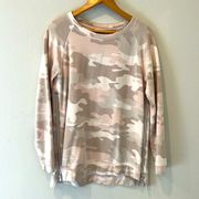 Stella and Dot Neutral Camo Zip Sweater | Small