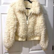 Aeropostale teddy bear coat size large in cream.