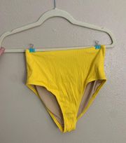 Yellow High Waisted Bikini Bottoms