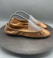 Tieks Gavrieli Shoes Womens 8 Bronze Ballet Flats Italian Leather Foldable Trave