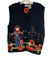 Vintage Bobbie Brooks Scarecrow Sweater Vest