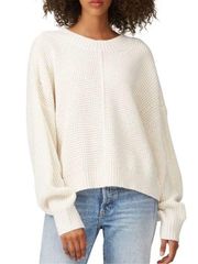 Sorry Not Sorry Waffle Knit Oversized Sweater Ivory White Extra Large