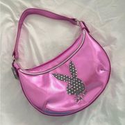 Playboy Bubble Glossy Pink Saddle Handbag 🐰