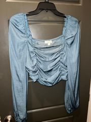 She & Sky  Ruched Top