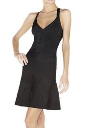 women’s Margaret black A-line bandage dress size XS extra small