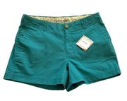 Dockers Women Green Mid Rise Chino Pockets 3” Everyday Shorts Size 10 NEW