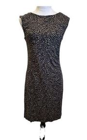 Loft Cheetah Print with Side Roushing Sleeveless Dress Size M