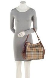 Burberry Canterbury Horseferry Haymarket Nova Check Tote Satchel Bag Purse Med