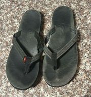 Black Rainbow Flip Flops