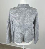 Forever 21 Grey Ribbed Turtleneck Sweater Size M