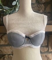 -GINGHAM BRA