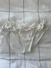 white ruffly bikini bottoms