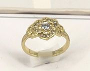 Dillards Gold Tone Fashion Sparkle Ring Womens Size 9