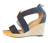 Adrienne Vittadini Clarity Leather Cork Wedges