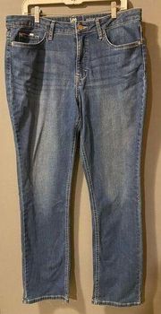 Lee Riders Light Wash Midrise Straight Leg Jeans Size 16