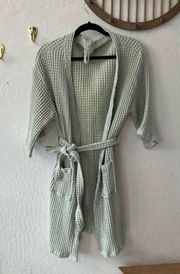 Anthropologie Bathen Chunky Waffle Knit Robe