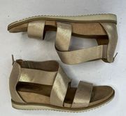 Croft & Barrow Lance Ortholite Cushioned Sandal Metallic Gold Women’s Size 8.5