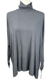 Michael Lauren Nero Draped Turtleneck In Gray Size Medium