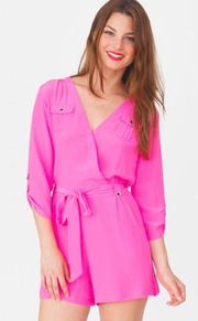 NBW Yumi Kim Neon Pink Beth Romper