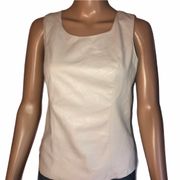 INC Faux Leather Sleeveless Top