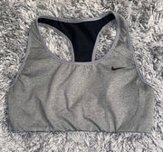 Nike Black And Gray Sports Bra