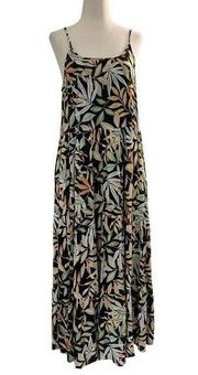 Hayden Women Size Small Dress Flowy Tropical Maxi Dress Adjustable Strap 19-780