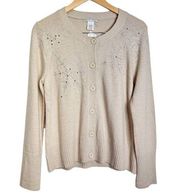 Alberto Makali New York Wool Blend Winter Snowflake Sweater Size Large