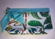 ESTEE LAUDER Bird Tropical Parrot Butterfly Palm Trees Cosmetic Makeup Bag