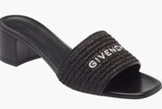 Givenchy Logo Raffia Slide Sandals