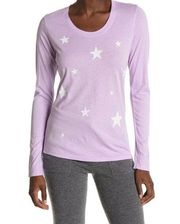 Sundry Purple & White Star Long Sleeve Tee Shirt (1)