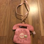 Betsey Johnson Pink Call Me Telephone Shaped Crossbody Handbag