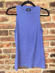 Girlfriend Collective Blue Sleeveless Mock Neck Tank Top Women's Size Medium