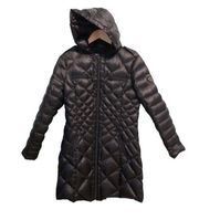 Bernardo Quilted Puffer Jacket Coat Longline Hooded Size Medium