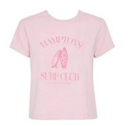 💗 LoveShackFancy powder pink Hamptons Surf club Lia short sleeve shirt