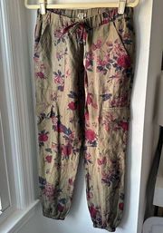 Lucky Brand floral cargo style joggers
