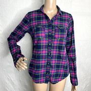 Gilly Hicks Plaid Flannel Button Down Shirt