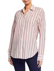 Xirena Beau Striped Button-Down Lounge Shirt