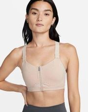 Nike  Women's Dri-FIT Alpha High-Support Padded Zip-Front Sports Bra - size M