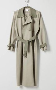 Who What Wear Clare Trench Coat with Contrast Collar Size XS, New w/Tag