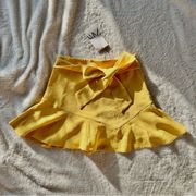 ZARA  yellow skort with bow belt