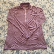 Under Armour Heat Gear Pink/Purple Loose Fit Quarter Zip Pullover Size XL