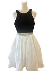 Blush 11188 Velvet and Satin 2pc Short Dress Size 4 NWT