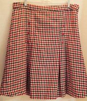 *****MARKED DOWN*****DOWNEAST Houndstooth RED Black White SKIRT 1X- XL