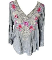 Johnny Was Embroidered Blouse