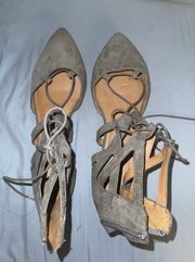 Gray suede Flats 