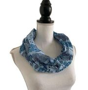 Blue & Multicolor Boho Print Women’s Fashion Infinity Style Scarf Size OSFM