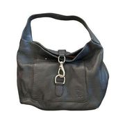 DOONEY & BOURKE Black Pebble Leather Hobo Bag