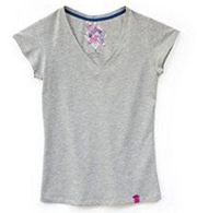 Vera Bradley Lyric Essential Tee V-Neck Grey Small