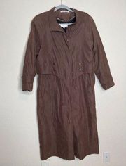 J Jill brown thick trench coat